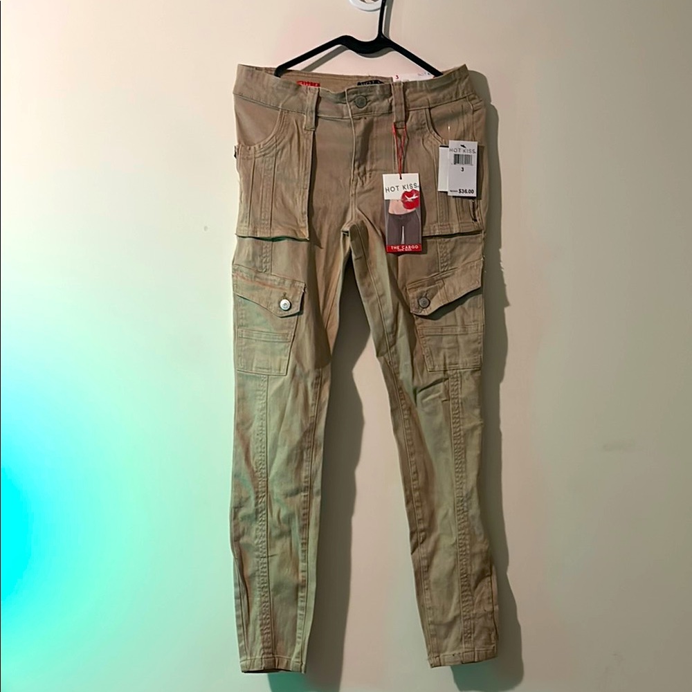 Hot Kiss Tan Cargo Pants with Durable Material and Relaxed Fit
